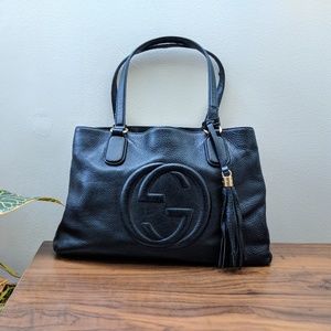 Gucci Soho Leather Satchel Medium Tote